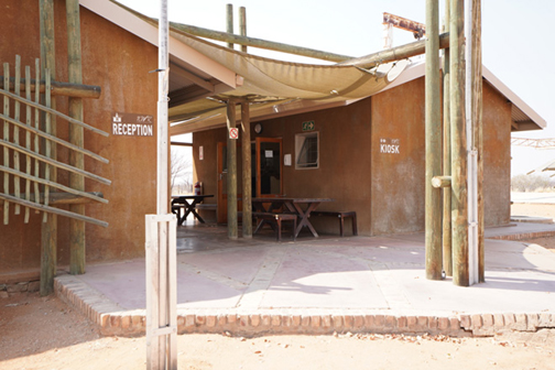 Reception and kiosk at Olifantsrus Etosha National Park