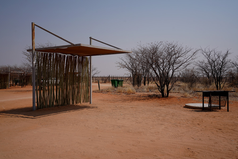 Shaded campsite at Olifantsrus Etosha National Park