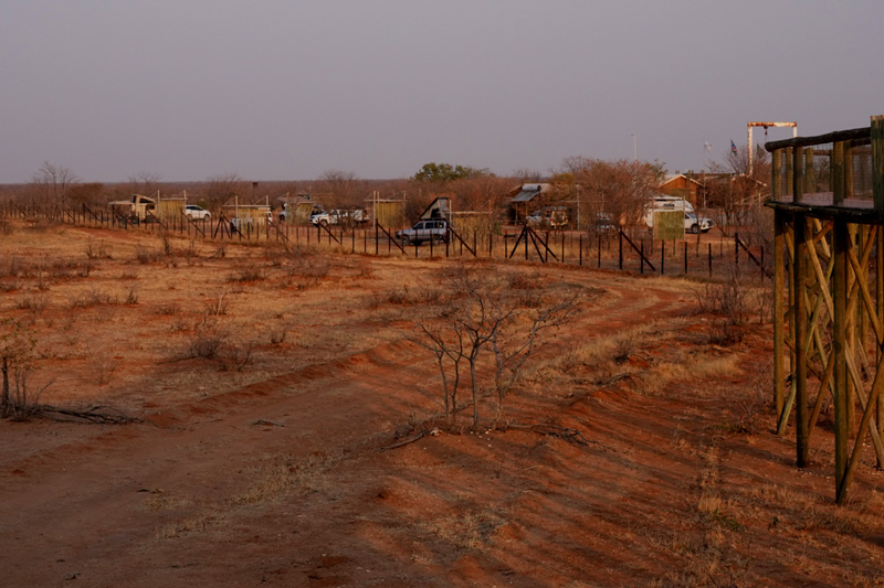 View towards the camp from the hideout at Olifantsrus Etosha National Park